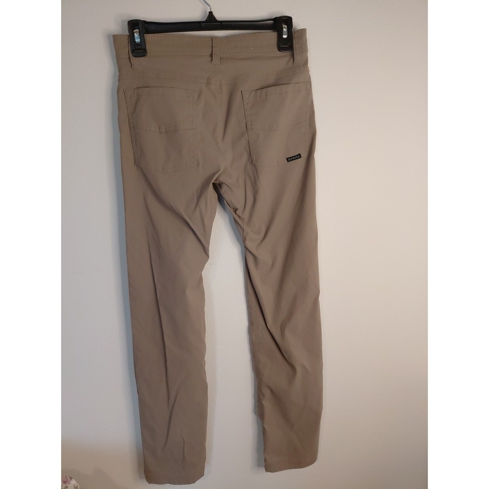Prana Pants Mens 28 Slim Brown Stretch Belted Outdoor Hiking Climbing Cargo - Picture 3 of 5